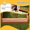 Outsunny Sandkasten mit Dach, Sandkiste Holz mit Sitzplatz Produktbild-Vorschau 6