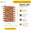 AMK Fassadenpaneel 500 Terracotta Mix, 1250 x 995 mm, Ziegel 250 x 65 mm Produktbild-Vorschau