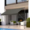 Outsunny Markise Klemmmarkise Faltarm Handkurbel Balkon 3 x Produktbild-Vorschau 2