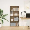 vidaXL Artisan dubová knihovna 60x24x143 cm materiál na Náhled obrázku produktu 2