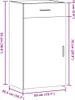 vidaXL Credenza bianca 50x42,5x93 cm Materiale a base di Anteprima dell’immagine prodotto 8