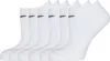 A group of white Nike no-show socks are arranged in a row. Produktbild-Vorschau