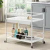 WOHNLING Servierwagen Metall Weiß 79x45x83 cm mit Rollen & Produktbild-Vorschau 1