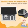 PawHut kattenhuis, buitenkattenhol van hout, met bitumen Productafbeelding-voorbeeld 8