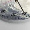 Wanduhr - Rund - Glasuhr - Grafik Frau Berge - 40x40cm - Produktbild-Vorschau 5