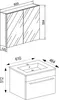 3 pz. lavabo lavabo | lavabo larghezza 60 cm | set di Anteprima dell’immagine prodotto 5