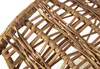 A close-up view of the woven rattan material of a hanging chair. Produktbild-Vorschau