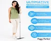 A woman is holding a mop, with feature callouts on the right side of the image. Produktbild-Vorschau