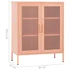 vidaXL Lagerschrank Rosa 80x35x101,5 cm Stahl Produktbild-Vorschau 8