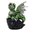 Drache grün auf Kristall mit Dracheneier - Drache, Figur, Produktbild-Vorschau 3