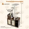 Diagram showing the dimensions of a cat tree. Voir les images du produit