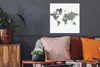 MuchoWow® Poster Weltkarte - Grün - Blätter 50x50 cm - Produktbild-Vorschau 2