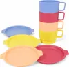 Geschirrset – 4 Teller Ø 23,5 cm & 4 Becher 300 ml – Produktbild-Vorschau 1