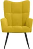 vidaXL Fauteuil relax jaune moutarde velours Voir les images du produit 2