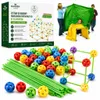 Set Da Costruzione Per Bambini 87 Pezzi Per Creare Forti Anteprima dell’immagine prodotto 1
