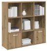 vidaXL Regál Artisan dub 98x29x97,5 cm Materiál na báze Náhľad obrázku produktu 4