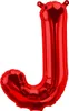 Folienballon Buchstabe J, rot, ca. 40 cm, für Luftbefüllung Produktbild-Vorschau 1