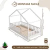 Crazy Pine Lit de maison 90x190 cm - Lit d'enfant en bois Voir les images du produit 2