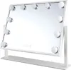 Zrkadlo na líčenie UNIQ Paris s 11 LED žiarovkami - biele Náhľad obrázku produktu 4