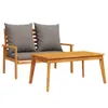CLORIS Gartensofa-Set mit Kissen Massivholz Akazie 366382 Produktbild-Vorschau 2