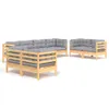 vidaXL 8-tlg. Garten-Lounge-Set mit Grauen Kissen Kiefer Produktbild-Vorschau 9