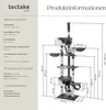 Hansi škrabadlo 260 cm - šedé/bílé Náhled obrázku produktu 7