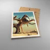 Gerahmtes Poster - Rahmen in heller Eiche - Sitzen Elefant Produktbild-Vorschau 3