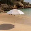 Sonnenschirm Strand Polyester 210x160cm Beige Produktbild-Vorschau 2