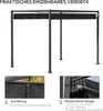 Pergola Zadaszenie Patio Z Przesuwanym Dachem, Poliester, Podgląd zdjęcia produktu 5