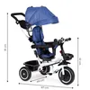 Dreiradkinderwagen 360* Drehsitz Blau Produktbild-Vorschau 2