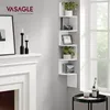 Vasagle LBC20WT, Regal, Wandmontage, hoekkast, 5 planken, Productafbeelding-voorbeeld 12