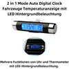 Q65C Digital Auto Thermometer mit Uhr 2in1 LCD Display Produktbild-Vorschau 2