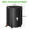 A black foldable water storage tank with dimensions indicated. Náhled obrázku produktu