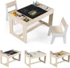Set tavolo per bambini con 2 sedie, piano bifacciale Anteprima dell’immagine prodotto 1
