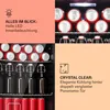 Collage showing a mini fridge interior with drinks and descriptive text. Produktbild-Vorschau