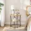 Stolik kawowy okrągły loft fi54 cm dąb artisan czarny metal Podgląd zdjęcia produktu 6