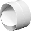 A white circular pipe connector with a flap inside, shown against a white background. Náhľad obrázku produktu