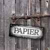 Papier Metallschild L in 10,5x28cm für die Mülltrennung im Produktbild-Vorschau 3