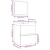 vidaXL Armoire sous lavabo avec lavabo et miroir blanc Voir les images du produit 7