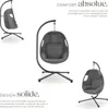 Fauteuil suspendu ANIKA avec cadre et coussin 160kg - gris Voir les images du produit 3
