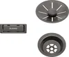 Blanco, Ablauf-/Überlaufset für Einzelbecken, satin dark Produktbild-Vorschau 1