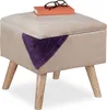 Pouf en velours Relaxdays avec espace de rangement, Voir les images du produit 1