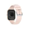 The back view of a smartwatch with a pink band and gold casing, displayed on a white background. Náhled obrázku produktu