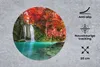 MuchoWow® Mauspad Mousepad Wasserfall - Baum - Rot - Herbst Produktbild-Vorschau 2