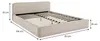 Polsterbett CURSIO mit Lattenrost 140x200, Beige– Bett mit Produktbild-Vorschau 6