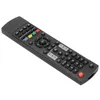 A black remote control is shown against a white background. Voir les images du produit