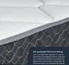 Close-up view of a mattress with a quilted Silvercare cover and a textured side panel. Produktbild-Vorschau