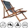 CASARIA® Sonnenliege Holz Wetterfest Klappbar Verstellbar Produktbild-Vorschau 8