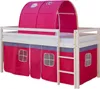 Homestyle4u Hochbett 90x200 mit Lattenrost Tunnel Vorhang Produktbild-Vorschau 13