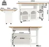MODFU: Mobiletto da cucina con decoro effetto legno, isola Anteprima dell’immagine prodotto 10